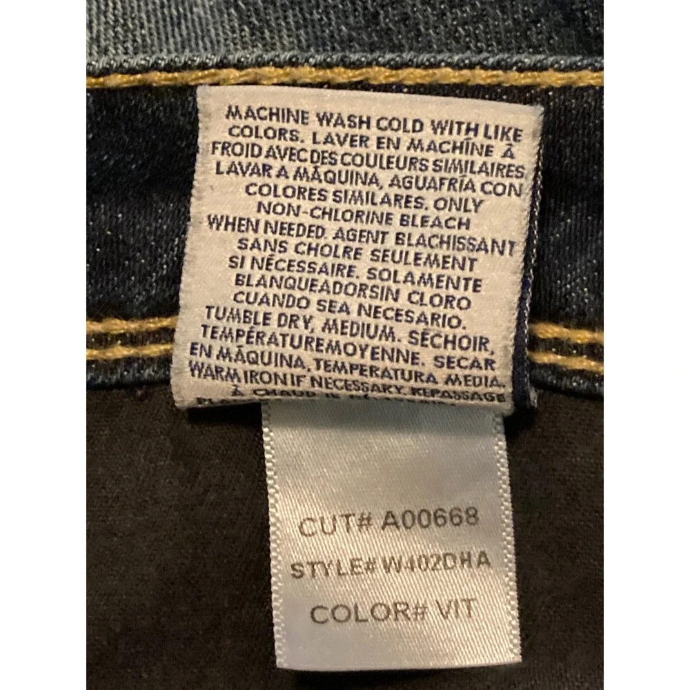Hudson Beth Straight Jeans Womens 29 Blue Stretch Denim Flap Pockets Stretch Y2K - Picture 13 of 13